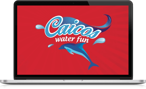 caicos water fun computer screen Logo